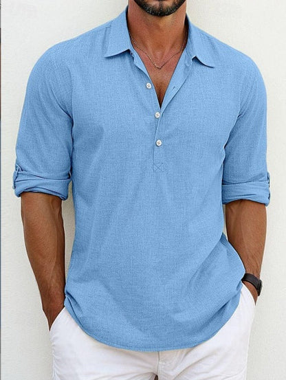 Herren Langarmhemd Modern Berlin Stil