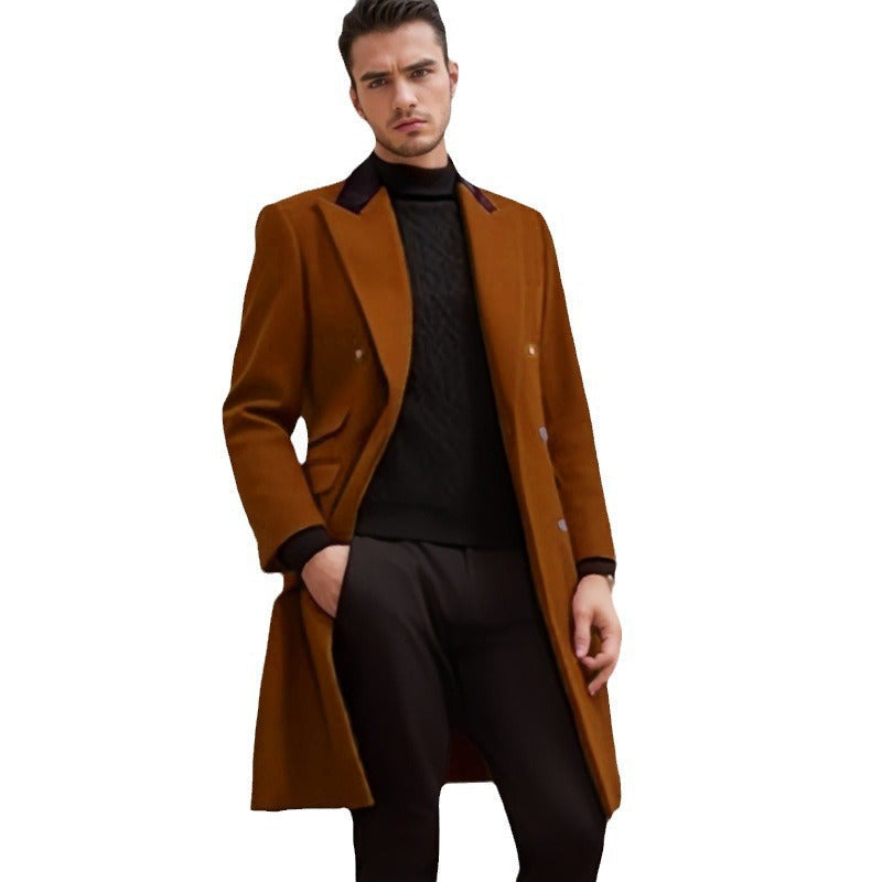 Herren Wollmantel Elegant Tailored Schwarz Berlin