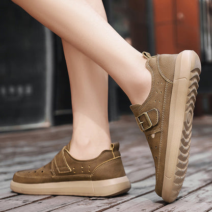 Damen Sneaker Atmungsaktiv Modisch Schnalle