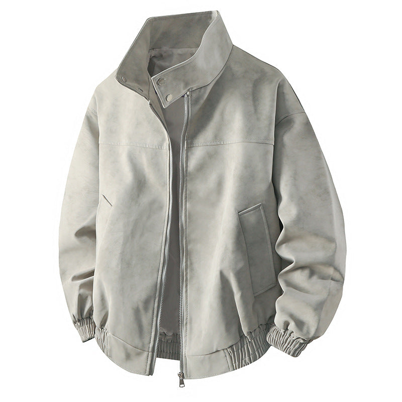 Herren Übergangsjacke Modern mit Hochkragen und Weichem Innenfutter