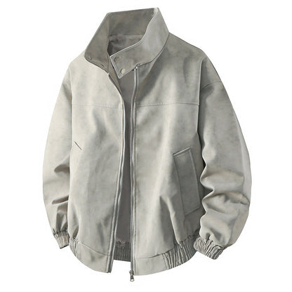 Herren Übergangsjacke Modern mit Hochkragen und Weichem Innenfutter