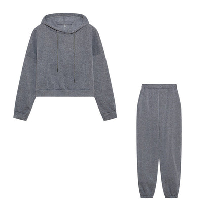 Damen Hoodie Set mit Jogginghose Bequem Elastisch