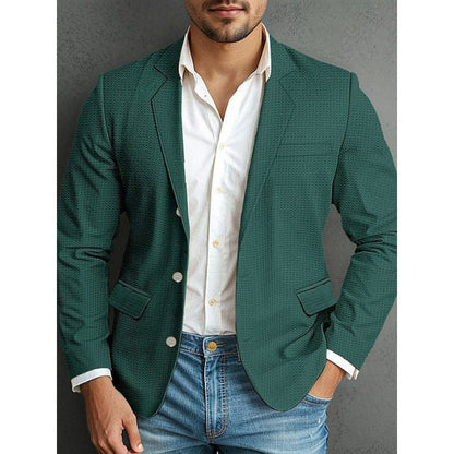 Herren Blazer Elegant Strukturiert Mit Taschen