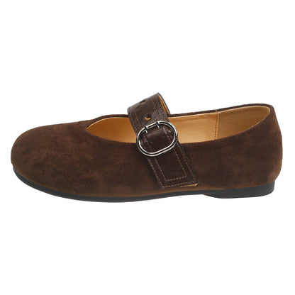 Damen Ballerinas Komfortabel Weich Mit Riemen Schuhe