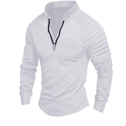 Herren Langarmshirt Sportlich Funktionell mit Reißverschluss