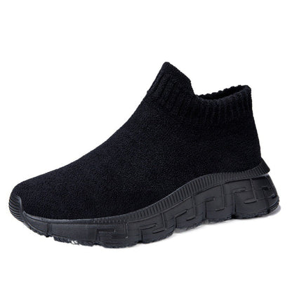 Damen Sneaker Strick Schuhe Elastisch Bequem - BerlinGlamour