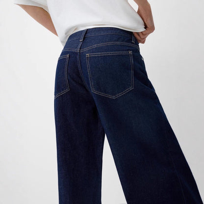 Weite High-Waist Damen Jeans Bequem Denim