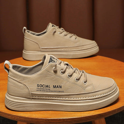 Herren Sneaker Leder Schwarz Komfortabel Dämpfend