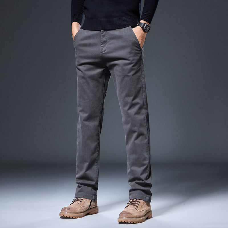 Herren Chinos Bequem Elastisch Slim Fit