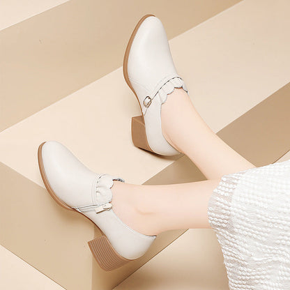 Damen Stiefeletten Elegante Absatz Schuhe Mit Zierschnalle