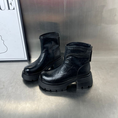 Damen Stiefeletten Leder Hochwertig Robust Trendy