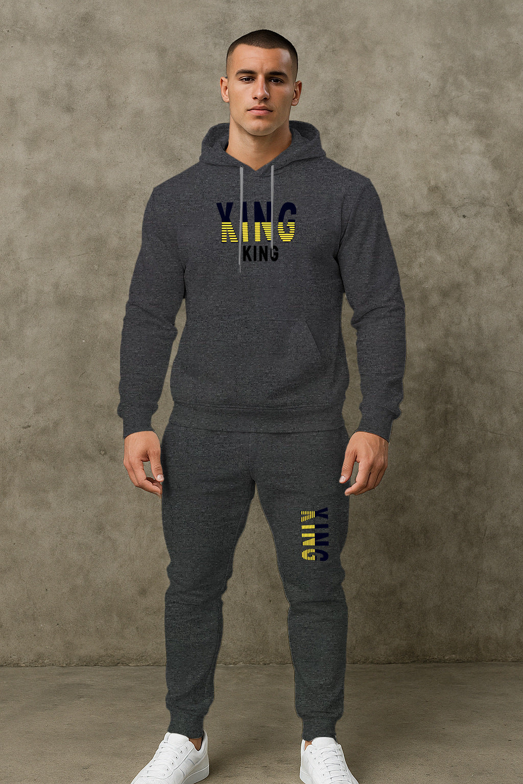 Herren Sportset Hoodie Jogginghose Set Sportlich Bequem