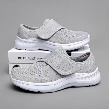 Damen Sneaker Bequem Tragbar Elastisch Klettverschluss