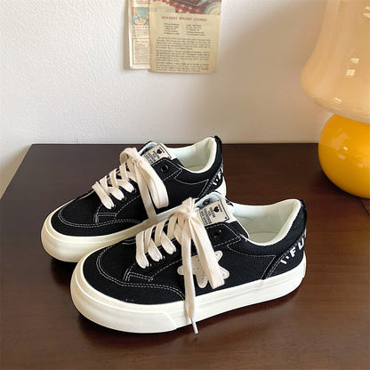 Damen Sneaker Leinen Bequem Komfort Schuhe Modisch