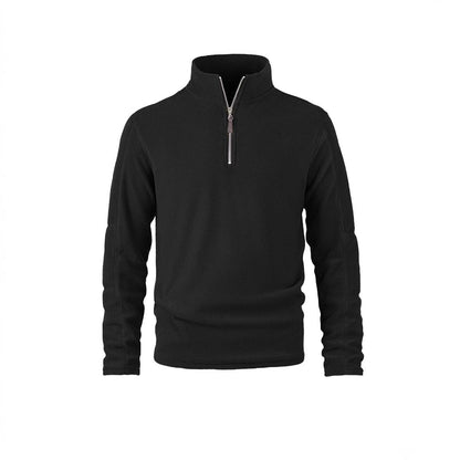 Herren Fleece Pullover Halbzipper Hochkragen Warm