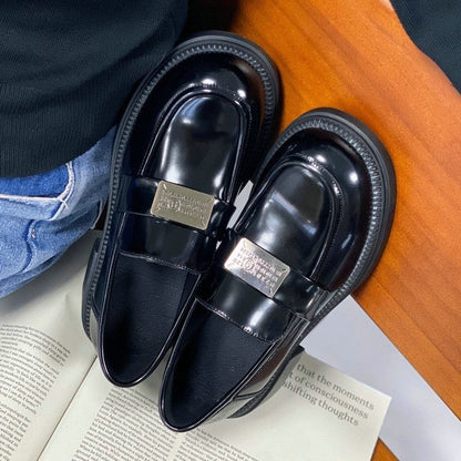 Damen Loafers Elegante Schnalle Schuhe Modern