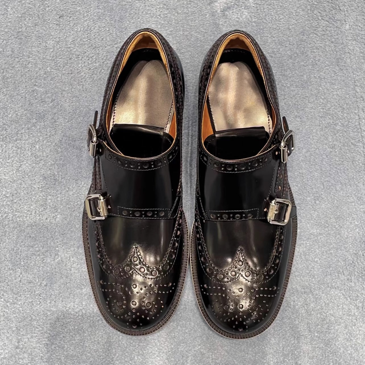 Damen Schnürschuhe Elegant Lochmuster Robust Riemenverschluss
