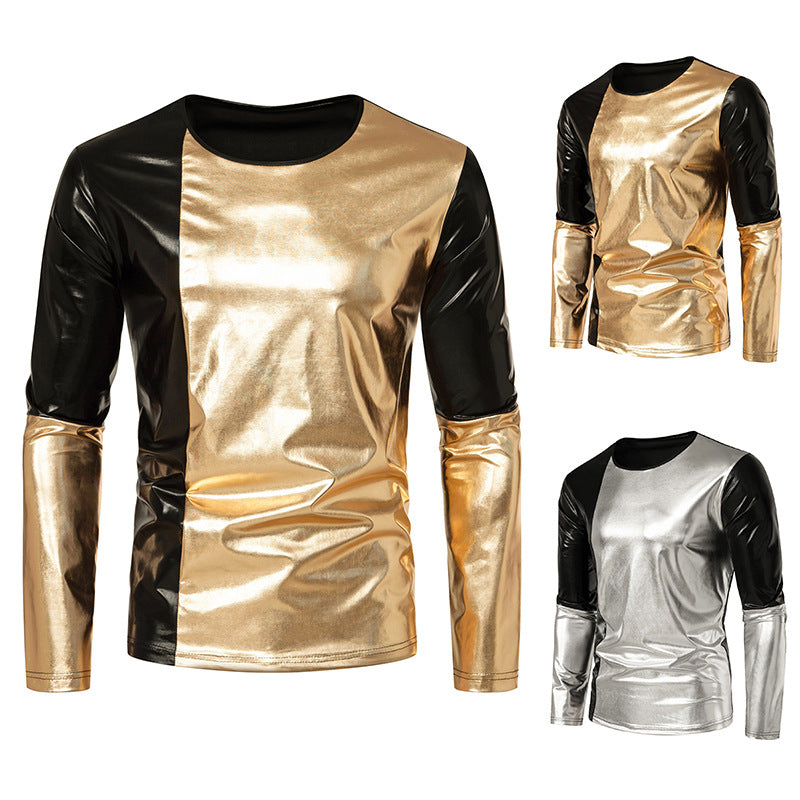 Herren T-Shirt Langarm Glänzend Berlin Style - BerlinGlamour