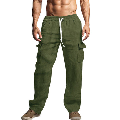 Herren Cargohose Bequem Verstellbar Komfort
