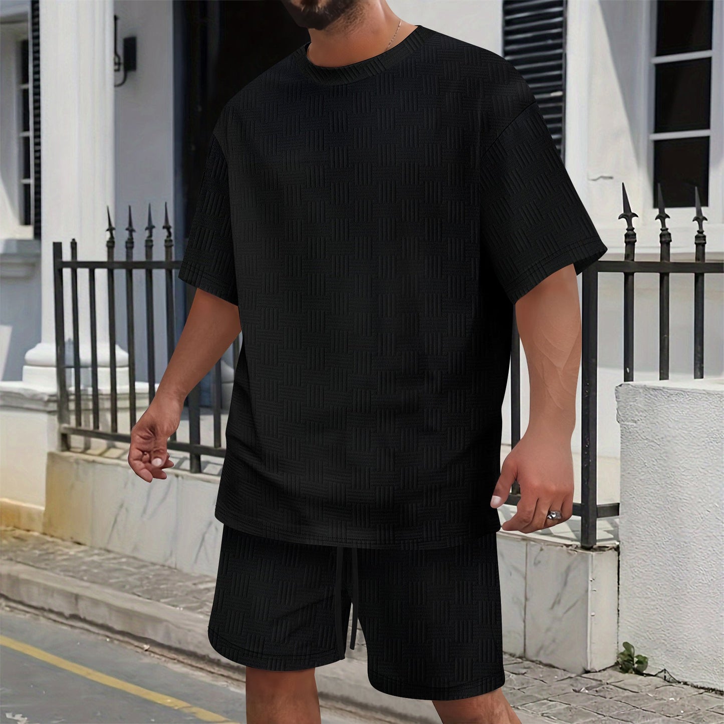 Herren Sommer Set Kurzarmshirt und Bermudas Berlin Style