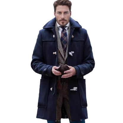 Herren Dufflecoat Klassisch Eleganter Wintermantel