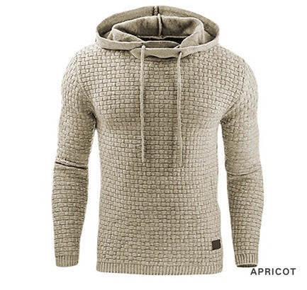 Herren Strickpullover mit Kapuze Grau Modern