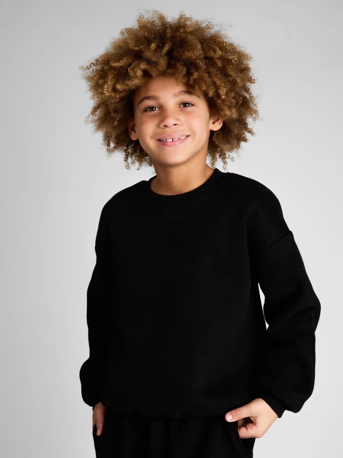 Damen Sweatshirt Oversized Schultern Hochkragen Bequem
