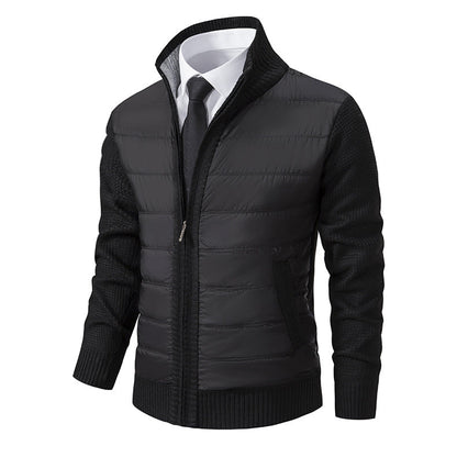 Herren Übergangsjacke Gefüttert Warm Hochkragen Modern