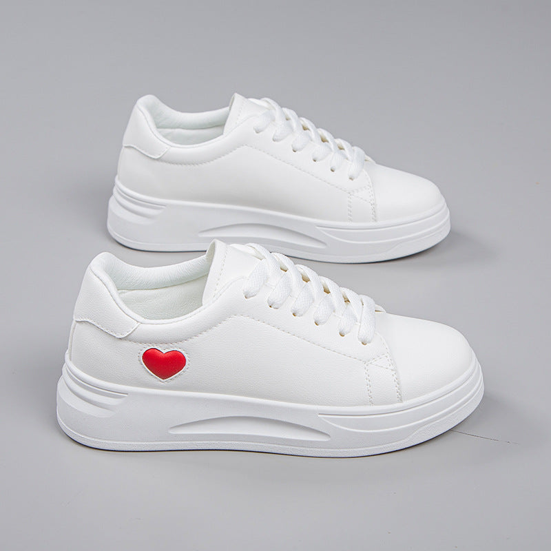Damen Sneaker Bequem Herzförmig Laufsohle Mode