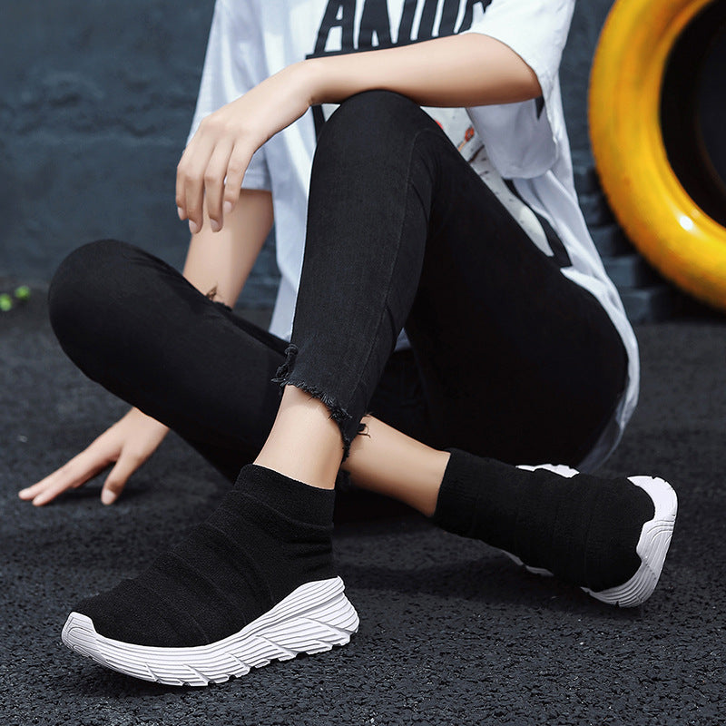 Damen Sneaker High-Top Elastisch Bequem Sportlich - BerlinGlamour