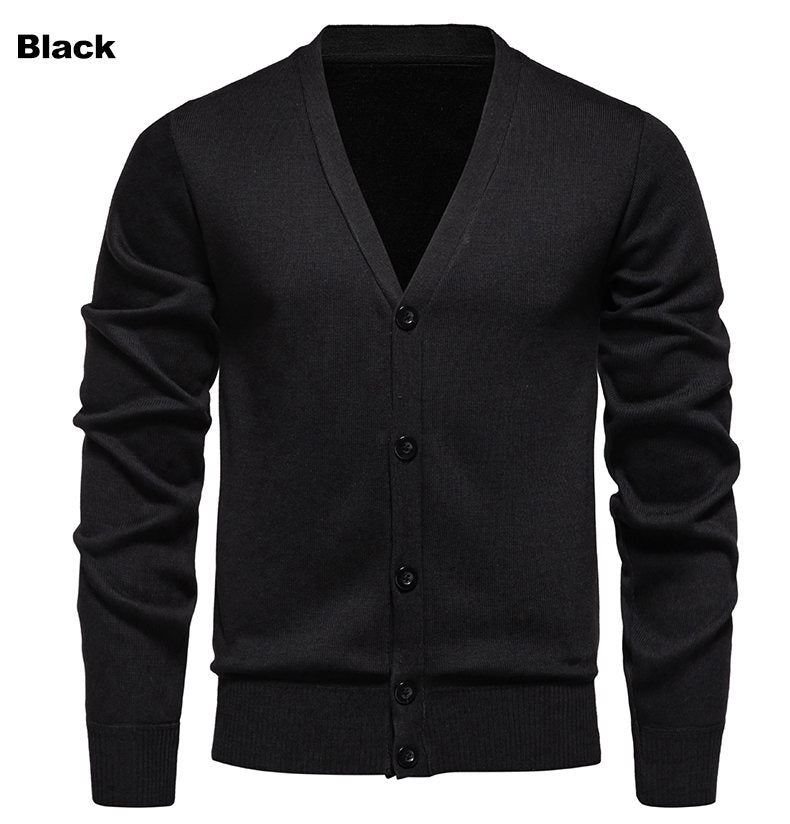 Herren Strickjacke Kuschelig V-Ausschnitt Knopfleiste