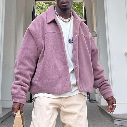 Herren Fleecejacke Oversized Bequem Warm