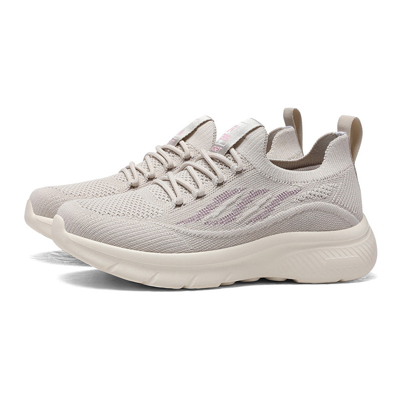 Damen Sneaker Sport Bequem Atmungsaktiv Schwarz