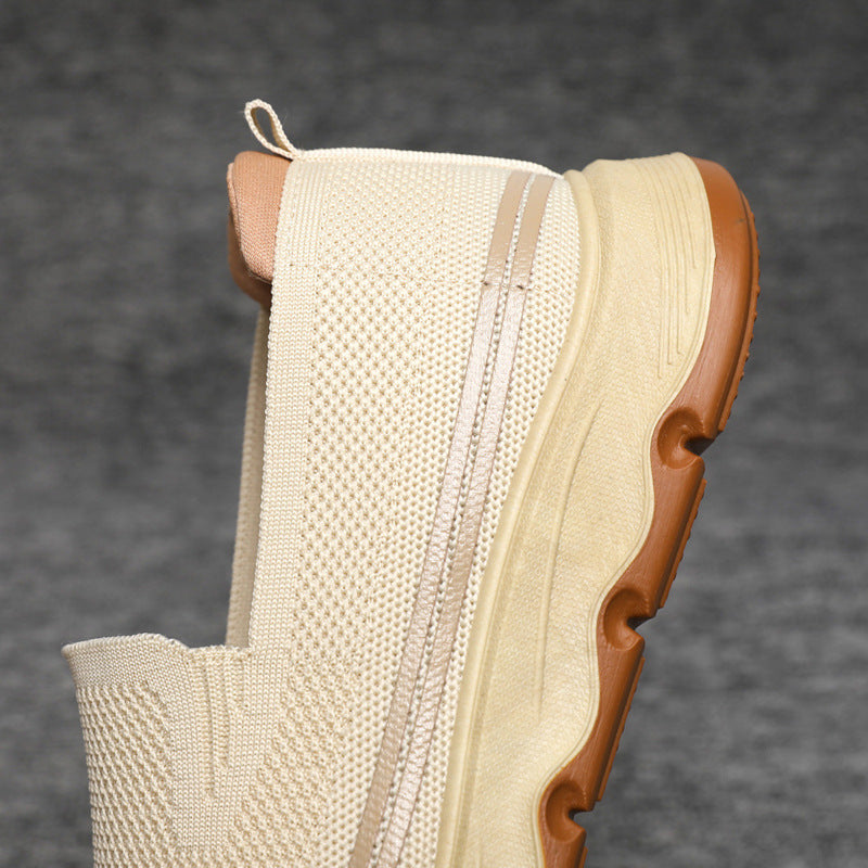 Damen Sneaker Atmungsaktiv Slip-On bequem mit Polster