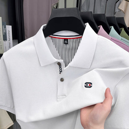 Herren Polohemd Elegantes Piqué Hemd Modern Knopfleiste