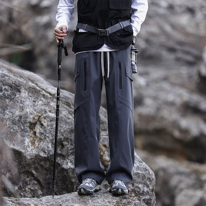 Herren Wanderhose Multifunktional mit verstellbarem Bund und Taschen