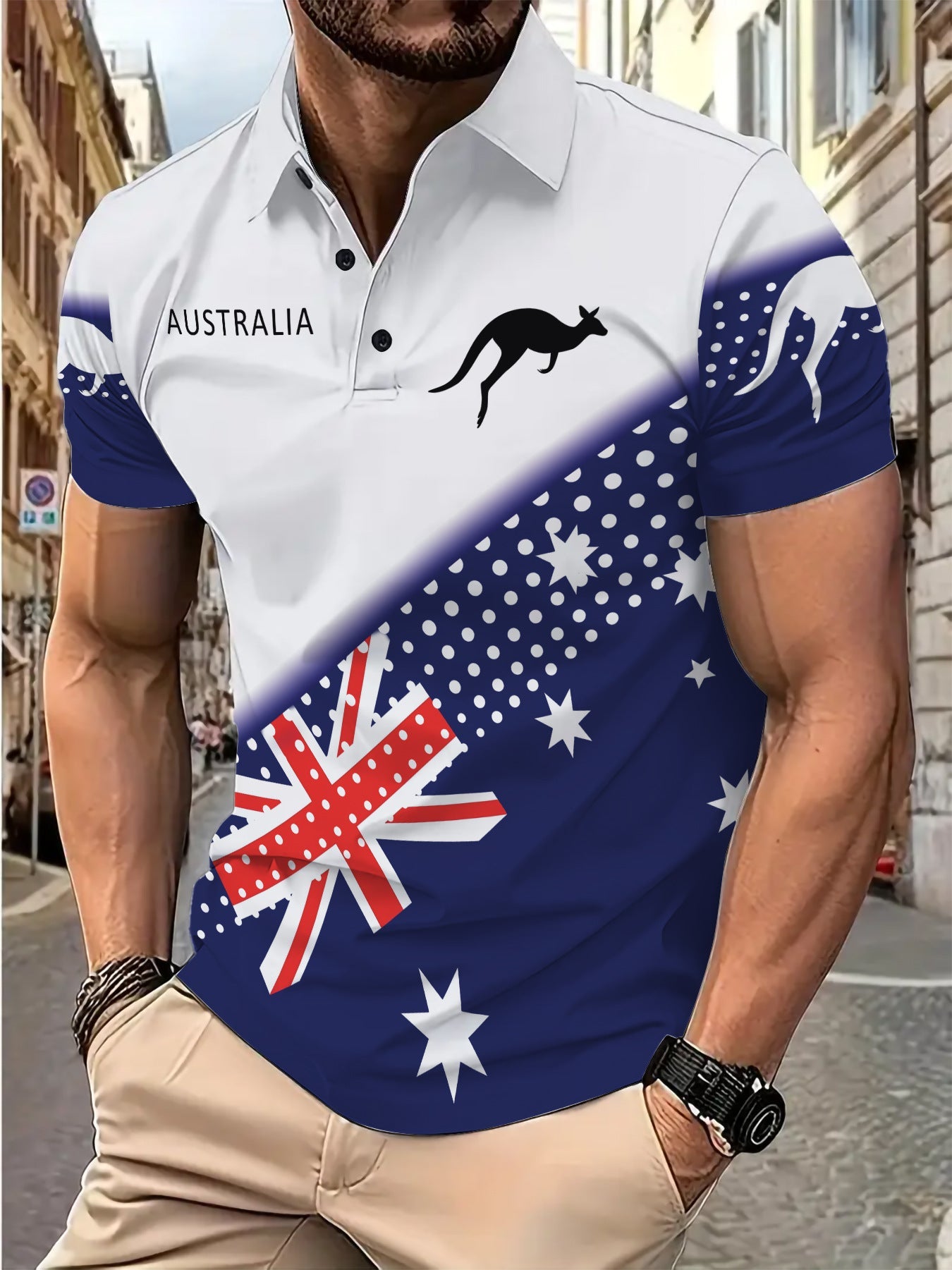 Herren Polohemd Australien Design Berlin Style