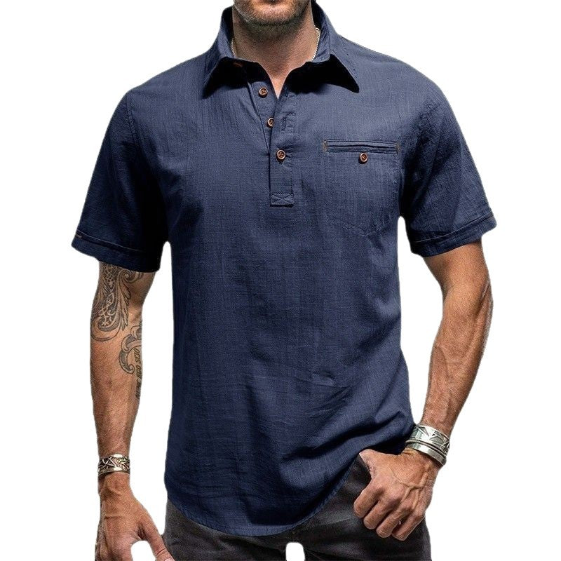 Herren Kurzarmhemd Sommer Modern Slimfit