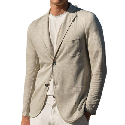 Herren Blazer Lässig Atmungsaktiv Mit Taschen Modern