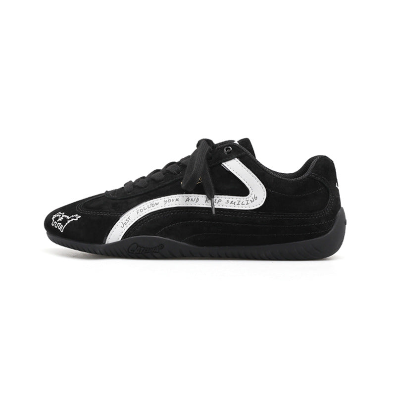 Damen Sneaker Sportlich Wildleder Laufsohle