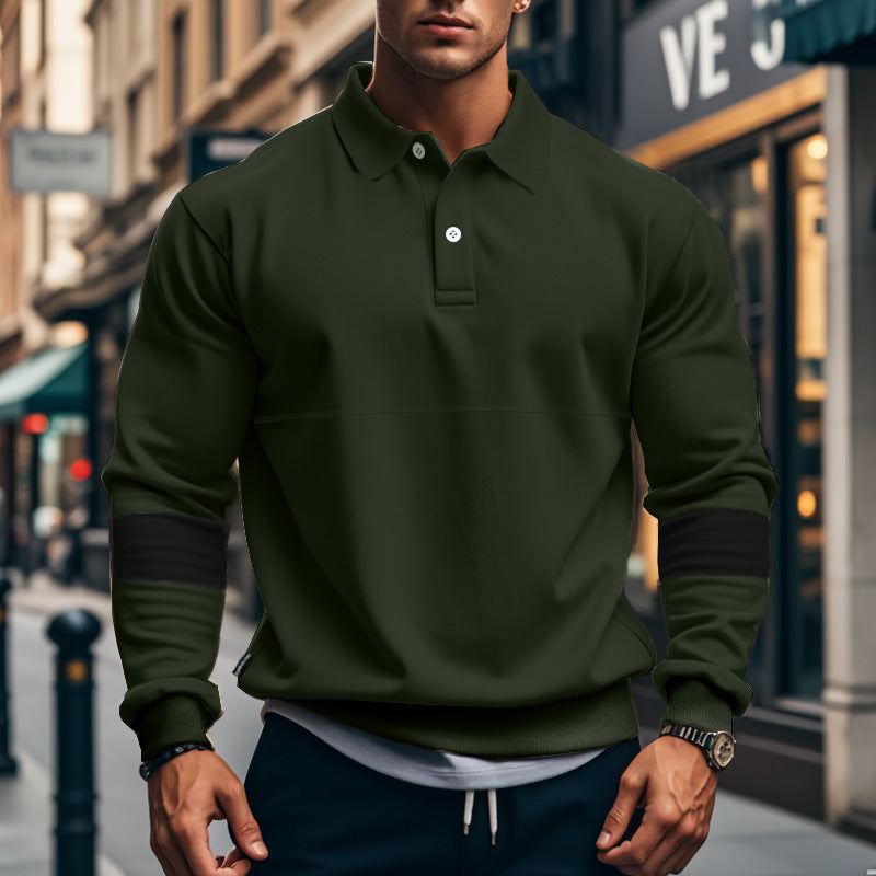 Herren Pullover Modern mit Kontraststreifen Trendy