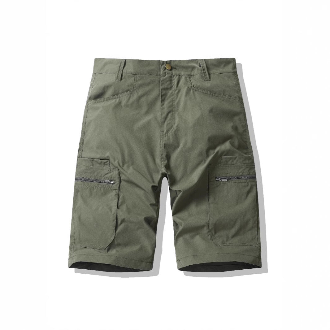 Herren Cargoshorts Funktionshose Reißverschluss Taschen Outdoor