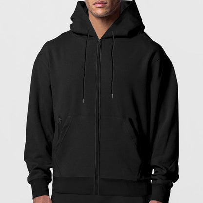 Herren Kapuzenjacke Wasserdicht mit Reißverschlusstaschen Modern