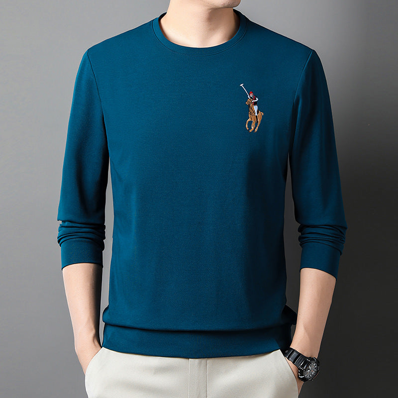 Herren Langarmshirt mit Stickerei Modern Berlin Style