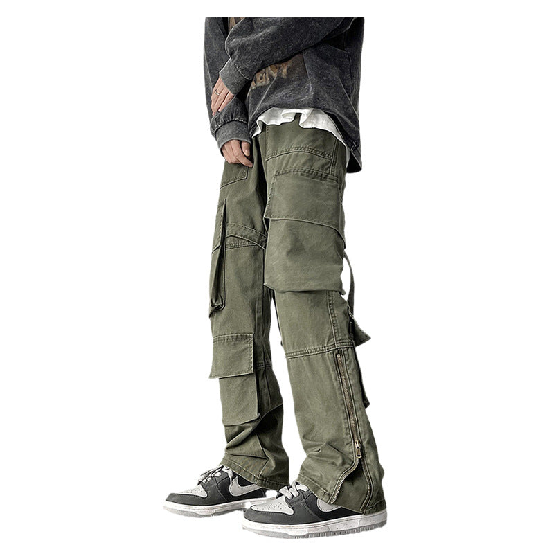 Herren Cargo-Hose Modern mit Reißverschluss-Taschen
