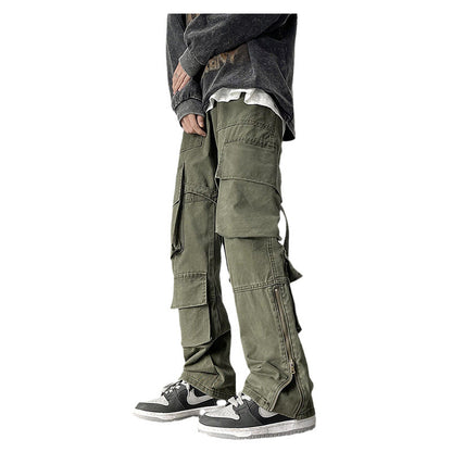 Herren Cargo-Hose Modern mit Reißverschluss-Taschen