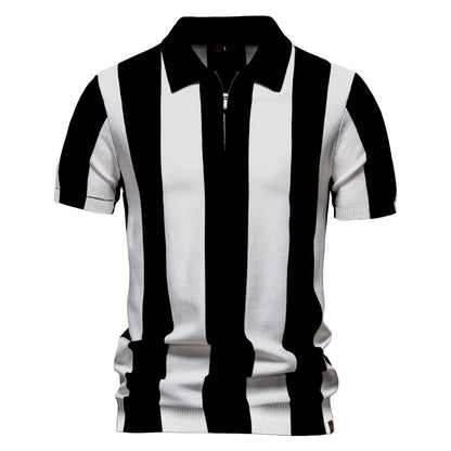 Herren Poloshirt Modern Streifenmuster SlimFit