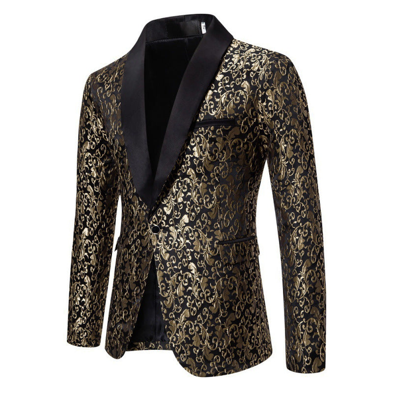 Herren Blazer Smoking Luxus mit Floralem Muster Elegant