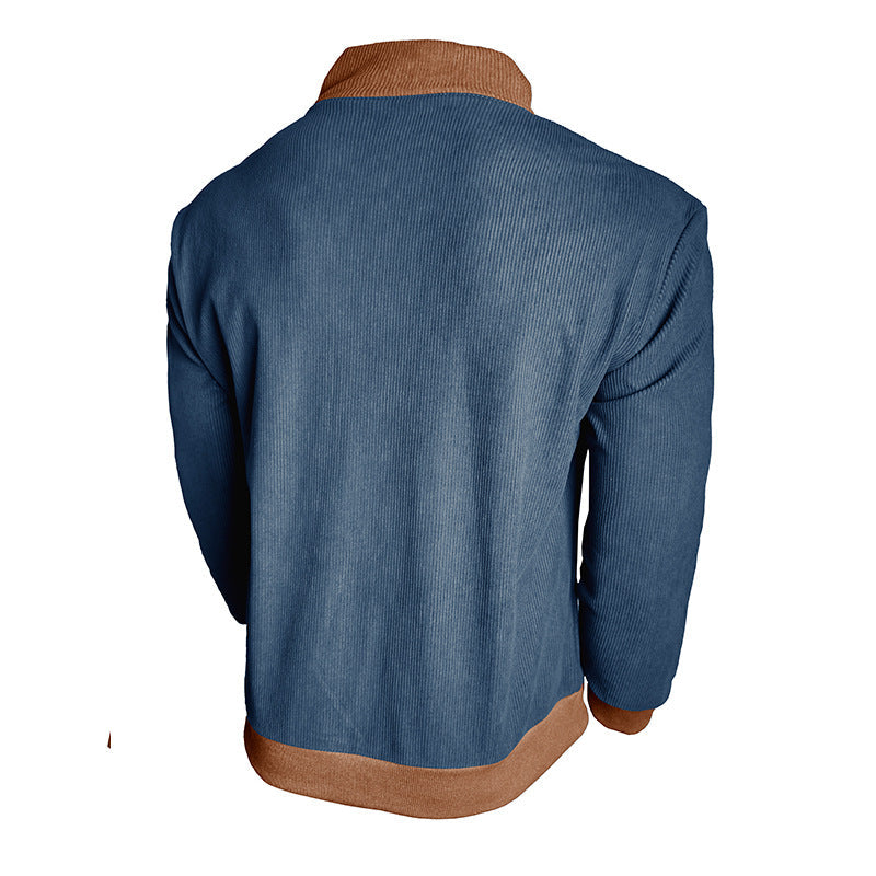 Herren Pullover Langarm Modisch Mit V-Ausschnitt