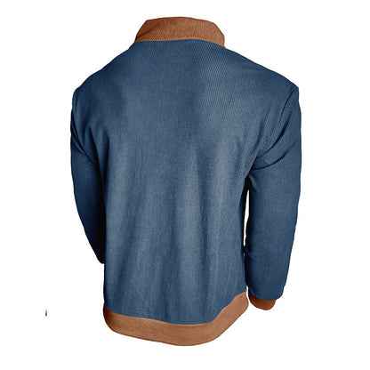 Herren Pullover Langarm Modisch Mit V-Ausschnitt